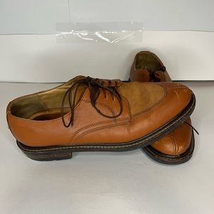 Mens Parisian signature brown leather Dress shoes size 9